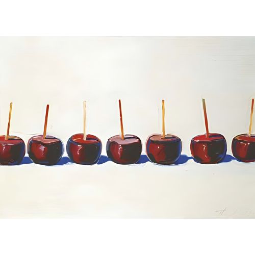 Wayne Thiebaud, 7 Şekerlemeli Elma Wayne Thiebaud, 7 Şekerlemeli Elma