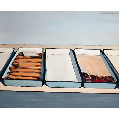 Wayne Thiebaud, Şarküteri Tezgahı Bologna Ve Peynir 2 Wayne Thiebaud, Şarküteri Tezgahı Bologna Ve Peynir 2
