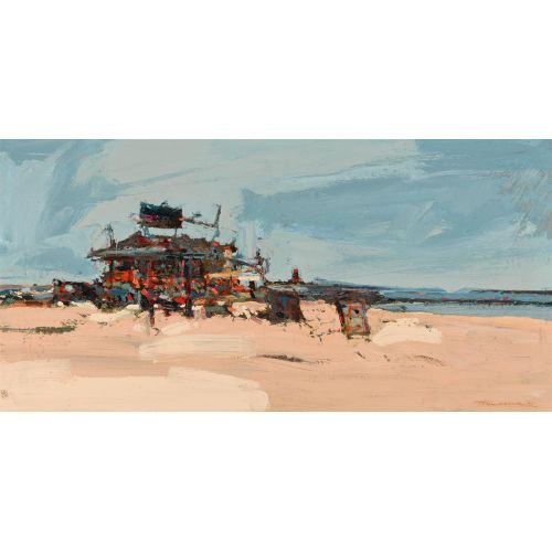 Wayne Thiebaud, Beach Scene Wayne Thiebaud, Beach Scene