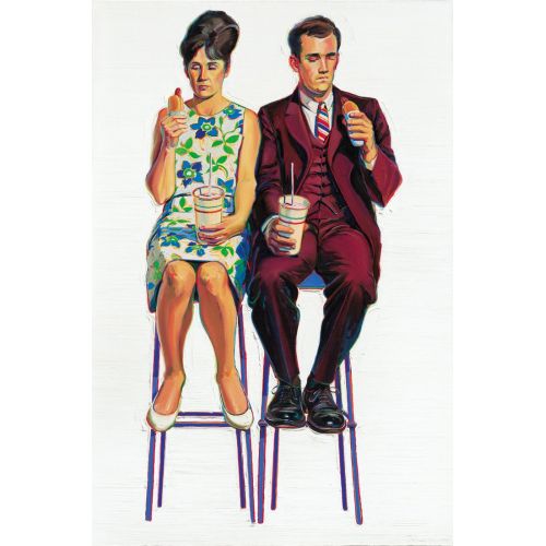 Wayne Thiebaud, Eating Figures Quick Snack