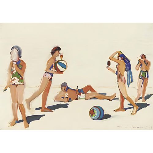 Wayne Thiebaud, Five Eating Figures