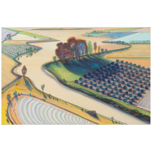 Wayne Thiebaud, Flatland River, 1997 Pop Art Art Movements Wayne Thiebaud, Flatland River, 1997, Pop Art, can be purchased or