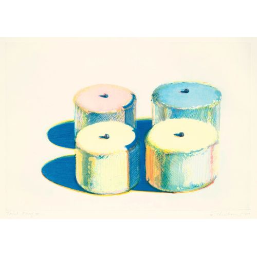 Wayne Thiebaud, Four Cakes, From Recent Etchings I Wayne Thiebaud, Four Cakes, From Recent Etchings I