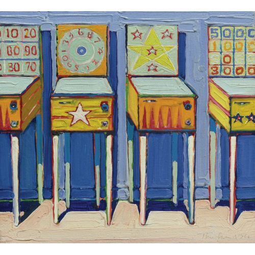 Wayne Thiebaud, Four Pinball Machines Study Wayne Thiebaud, Four Pinball Machines Study