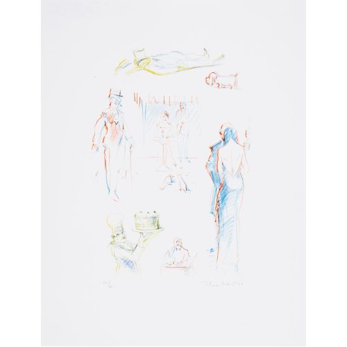 Wayne Thiebaud, Bistro Sketches Wayne Thiebaud, Bistro Sketches
