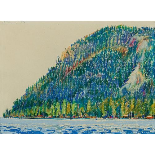Wayne Thiebaud, Hillside And Lake Wayne Thiebaud, Hillside And Lake