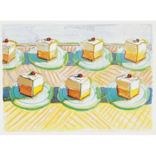 Wayne Thiebaud, Lemon Meringue Pie Slices Wayne Thiebaud, Lemon Meringue Pie Slices