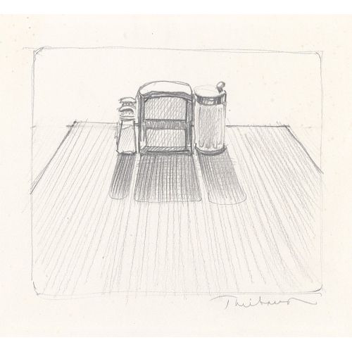 Wayne Thiebaud, Luncheonette Table