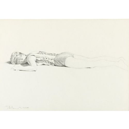 Wayne Thiebaud, Prone Beach Figure Wayne Thiebaud, Prone Beach Figure