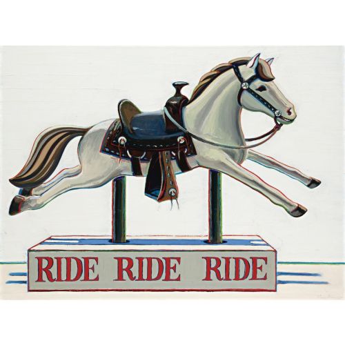 Wayne Thiebaud, Ride Ride Ride Supermarket Horse Wayne Thiebaud, Ride Ride Ride Supermarket Horse