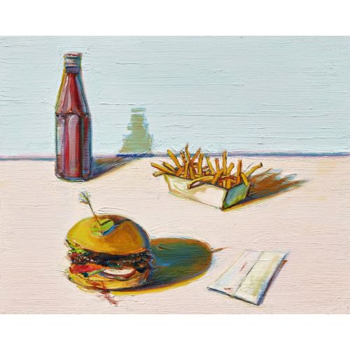 Wayne Thiebaud, Burger, Fries And Ketchup
