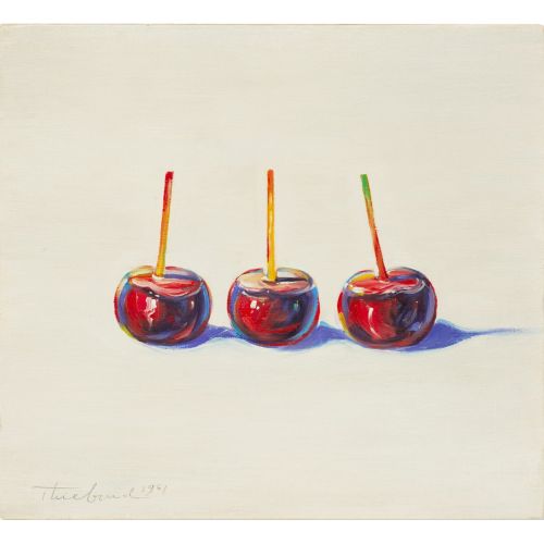 Wayne Thiebaud, Three Candied Apples 2 Wayne Thiebaud, Three Candied Apples 2