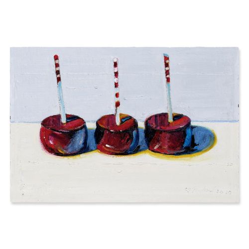 Wayne Thiebaud, Three Candy Apples Wayne Thiebaud, Three Candy Apples
