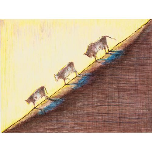 Wayne Thiebaud, Three Cows Wayne Thiebaud, Three Cows
