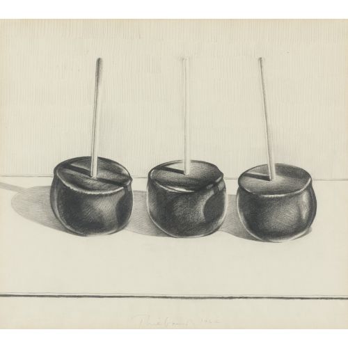 Wayne Thiebaud, Three Jelly Apples Wayne Thiebaud, Three Jelly Apples