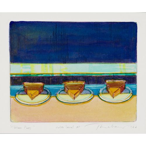 Wayne Thiebaud, Three Pies Wayne Thiebaud, Three Pies