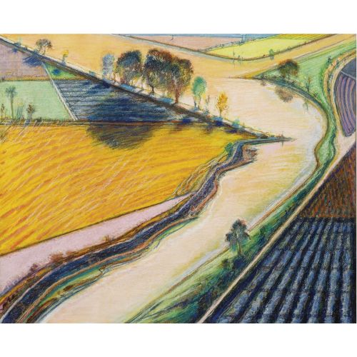 Wayne Thiebaud, Three River Bend Wayne Thiebaud, Three River Bend
