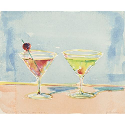 Wayne Thiebaud, Twin Dolphin Drinks, Mexico 1998 Wayne Thiebaud, Twin Dolphin Drinks, Mexico 1998