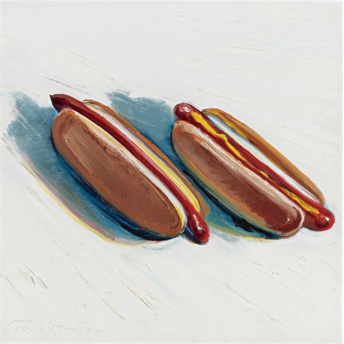 Wayne Thiebaud, Two Hot Dogs Wayne Thiebaud, Two Hot Dogs