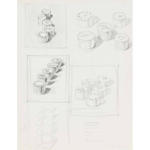 Wayne Thiebaud, İsimsiz Kek Çalışmaları