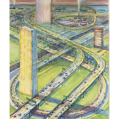 Wayne Thiebaud, İsimsiz Şehir Manzarası 2