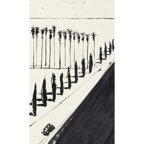 Wayne Thiebaud, Untitled Row Palms Wayne Thiebaud, Untitled Row Palms