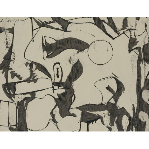 Willem De Kooning, Black And White Abstraction 4 Willem De Kooning, Black And White Abstraction 4