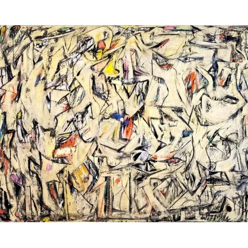 Willem De Kooning, Excavation Abstract Art Movements Canvas, Drawing Paper Prints, Reproduction Oil Painting and High Resolution