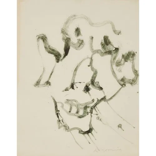 Willem De Kooning, Head 3 Abstract Expressionism Willem De Kooning, Head 3 Abstract Expressionism Art Movements Canvas, Drawing Paper Prints, Reproduction Oil Painting and High