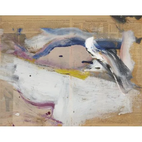 Willem De Kooning, İsimsiz 12 Soyut Dışavurumculuk Sanat Akımları Kanvas Efektli Tablo, Resim Kağıdı Baskısı