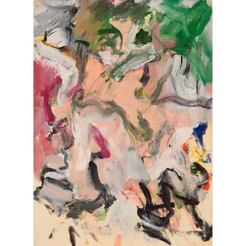 Willem De Kooning, İsimsiz 58 Soyut Willem De Kooning, İsimsiz 58 Soyut Sanat Akımları Kanvas Efektli Tablo, Resim Kağıdı Baskısı, Reprodüksiyon ve Yüksek