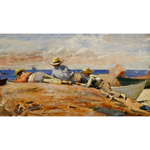 Three Boys On The Shore, Winslow Homer Realism Art Movements Three Boys on The Shore, Winslow HomerThis beautiful work from the