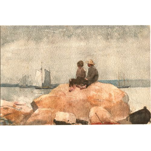 Two Boys Watching Schooners, Winslow Homer