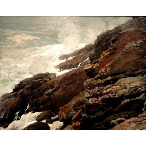 Yüksek Cliff, Maine Sahili, Winslow Homer