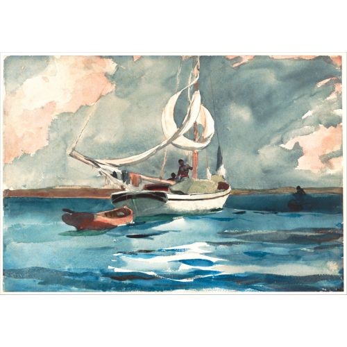 Küçük Yelkenli, Nassau, Winslow Homer Küçük Yelkenli, Nassau, Winslow Homer