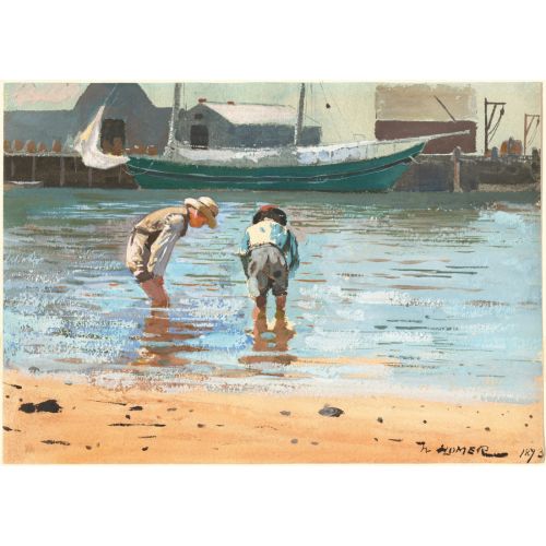 Boys Wading, Winslow Homer Boys Wading, Winslow Homer