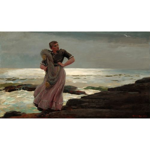 A Light On The Sea, Winslow Homer A Light On The Sea, Winslow Homer