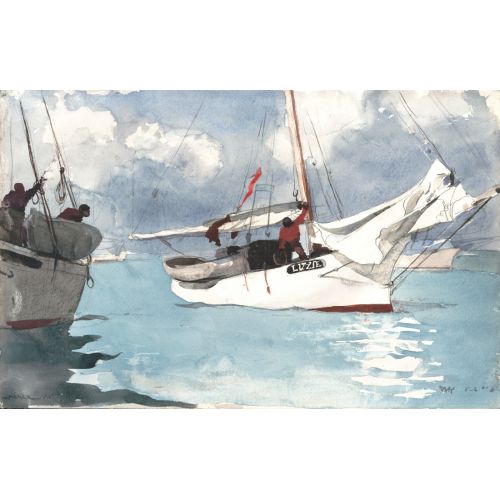 Fishing Boats, Key West, Winslow Homer Realism Fishing Boats, Key West, Winslow Homer Realism Art Movements Fishing Boats, Key West by Winslow HomerThis captivating piece of