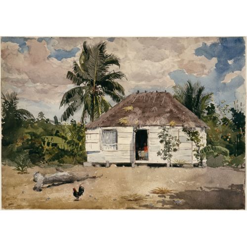Native Huts, Nassau, Winslow Homer