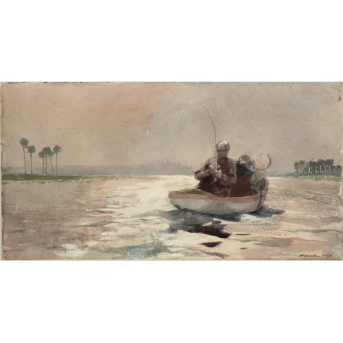 Bass Fishing, Florida, Winslow Homer Realism Bass Fishing, Florida, Winslow Homer Realism Art Movements Bass Fishing, Florida - An Artistic Masterpiece by Winslow HomerThis