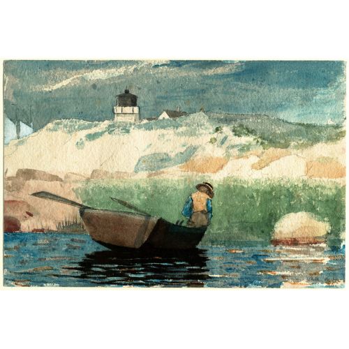 Boy In Boat, Gloucester, Winslow Homer Boy In Boat, Gloucester, Winslow Homer