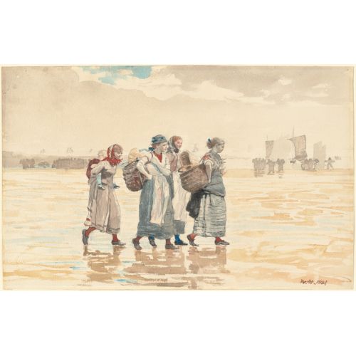 Four Fishwives On The Beach, Winslow Homer