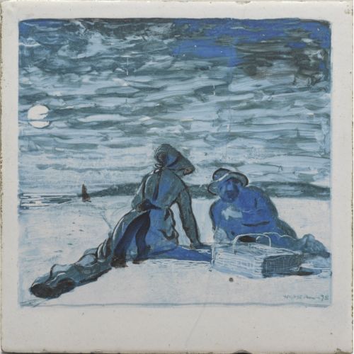 A Littoral Tile, Winslow Homer A Littoral Tile, Winslow Homer