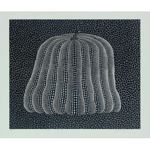Yayoi Kusama, Pumpkin Black And White 7 Pop Art Art Movements Canvas, Drawing Paper Prints, Reproduction Oil Painting and High