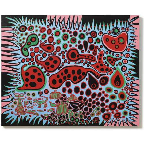 Yayoi Kusama, Imagined Scenery Dotted With Pumpkins Minimalism Yayoi Kusama, Imagined Scenery Dotted With Pumpkins Minimalism Art Movements Canvas, Drawing Paper Prints, Reproduction Oil