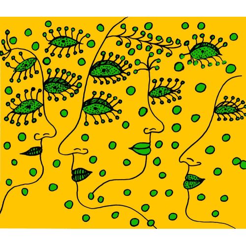 Yayoi Kusama, Women Wishing For Peace