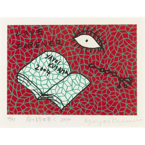 Yayoi Kusama, Book To Read At Night Pop Art Art Movements Canvas, Drawing Paper Prints, Reproduction Oil Painting and High