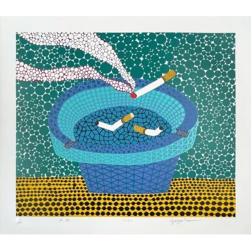 Yayoi Kusama, Ashtray Pop Art Yayoi Kusama, Ashtray Pop Art Art Movements Canvas, Drawing Paper Prints, Reproduction Oil Painting and High Resolution Image