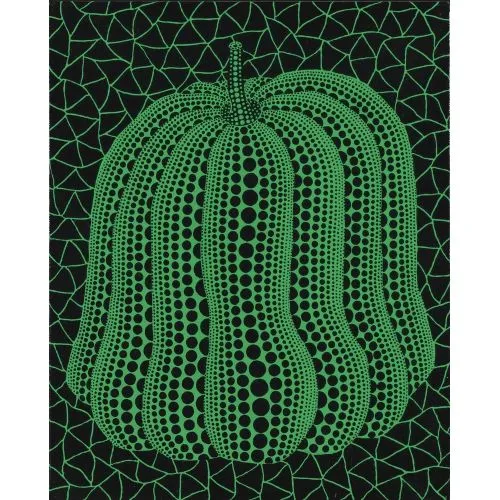 Yayoi Kusama, Yeşil Kabak 2 Pop Art Yayoi Kusama, Yeşil Kabak 2 Pop Art Sanat Akımları Kanvas Efektli Tablo, Resim Kağıdı Baskısı, Reprodüksiyon ve Yüksek