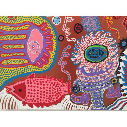 Yayoi Kusama, Painting Give Me Love Yayoi Kusama, Painting Give Me Love
